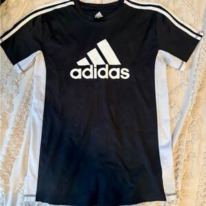 Adidas Kids' Black and White Short Sleeve Tee